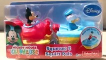 Mickey Mouse Clubhouse Bath Squirter with Donald Duck Mickeys Rescue Boat Airplane ToysReviewToys