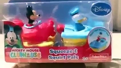 Mickey Mouse Clubhouse Bath Squirter with Donald Duck Mickeys Rescue Boat Airplane ToysRev