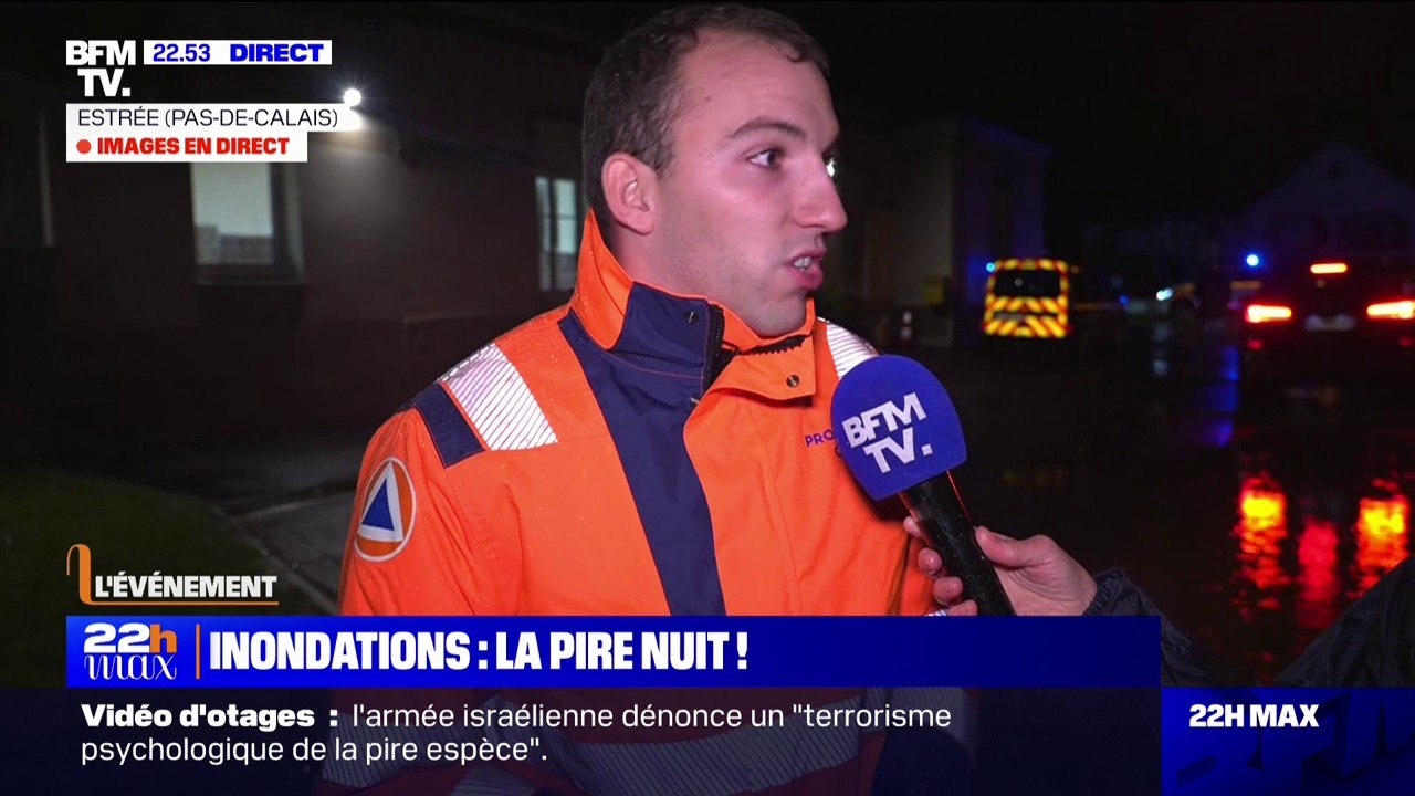 Crues dans le Pas-de-Calais: "La difficulté de l'accumulation, autant pour nos personnels que pour les citoyens, est de pouvoir tenir, résister à la fatigue et à la colère", indique Adam Beernaert (Protection civile 62)