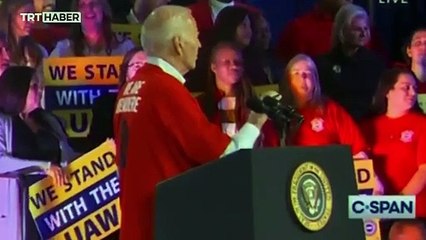 Biden’ın konuşması "Gazze’de ateşkes” çağrısı ile kesildi