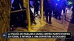 La Policía de Marlaska carga contra manifestantes en Ferraz e intimida a una reportera de OKDIARIO