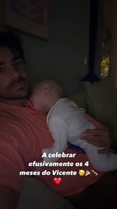 Lourenço Ortigão com o filho Vicente