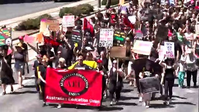 170 public schools close as teachers go on their second strike in two months over pay conditions