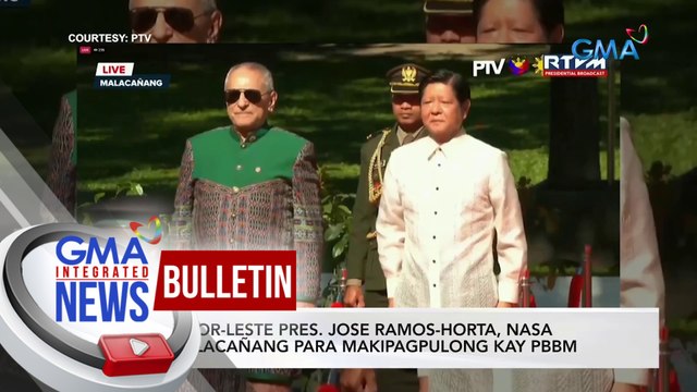 Timor-Leste Pres. José Ramos-Horta, nasa Malacañang para makipagpulong kay PBBM | GMA Integrated News Bulletin
