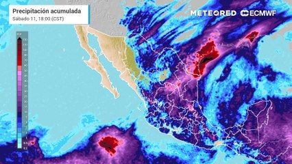 Modelo ECMWF - Acumulado de lluvias en milímetros