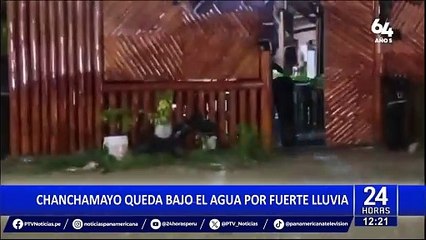 Chanchamayo: Lluvia torrencial inunda gran parte de la ciudad