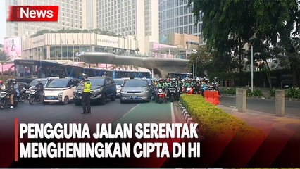 Hari Pahlawan, Ratusan Pengendara Serentak Heningkan Cipta di Bundaran HI