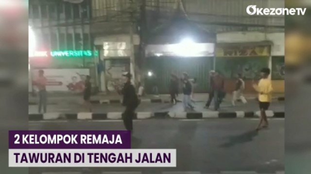 2 Kelompok Remaja Terlibat Tawuran di Tengah Jalan Raya Kramat Jati