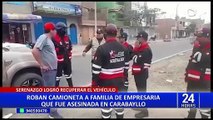 Carabayllo: serenos encuentran camioneta de empresaria asesinada en el interior de su pollería
