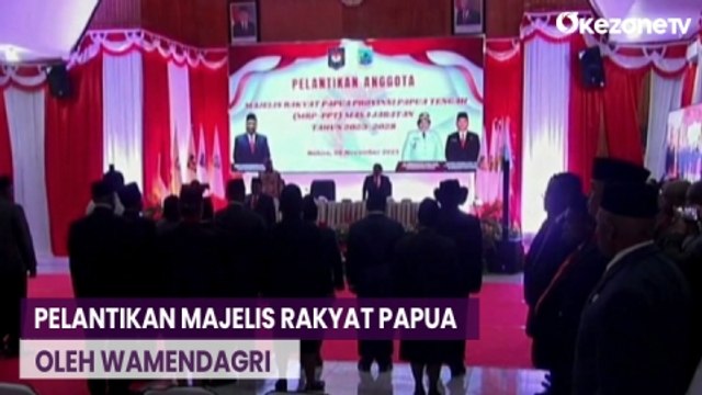 Wamendagri Lantik 28 Anggota Majelis Rakyat Papua di Nabire