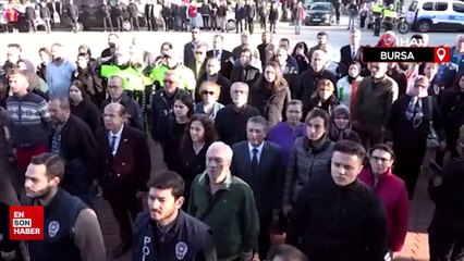 Bursa'da saat 9'u 5 geçe gözlerden yaşlar süzüldü