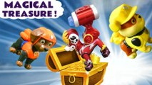 Paw Patrol Rubble Opens A Magical Treasure Chest