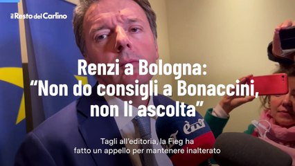 Renzi a Bologna:  "Non do consigli a Bonaccini, non li ascolta"