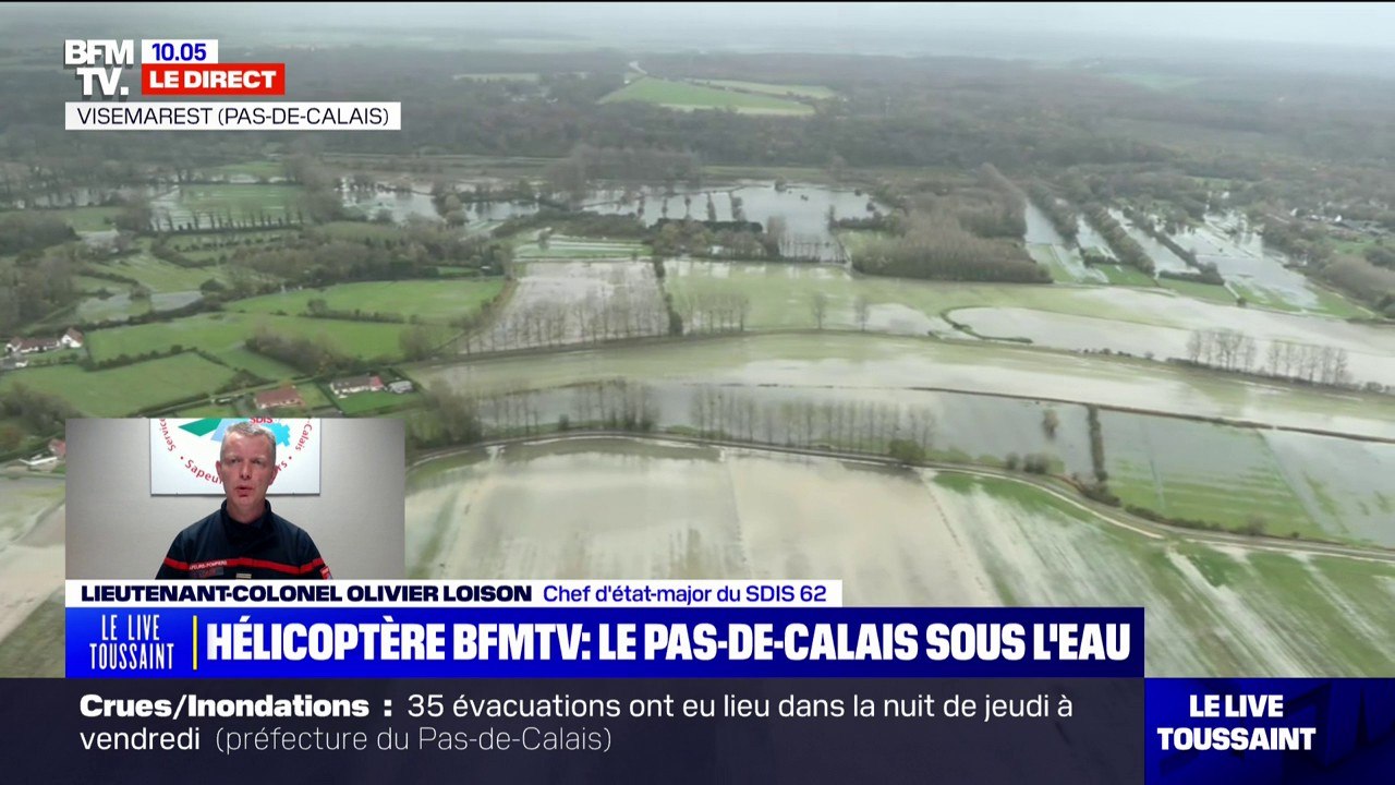 "350 personnels sont actuellement dédiés dans le Pas-de-Calais", selon le chef d'état-major des pompiers du département