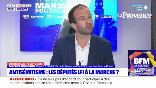 La Provence x BFM Marseille : M. Bompard affirme qu'on ne lutte pas contre l'antisémitisme avec des antisémites