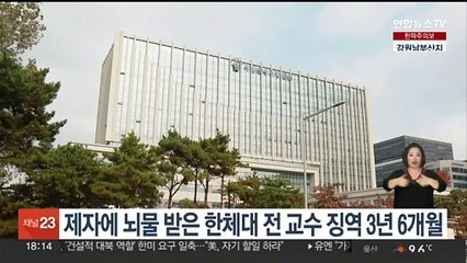 제자에 뇌물 받고 도피한 한체대 전 교수 징역 3년 6개월