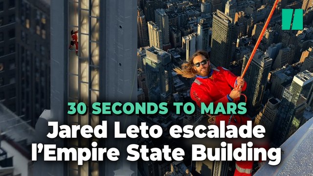 Jared Leto annonce sa prochaine tournée mondiale... en escaladant l'Empire State Building