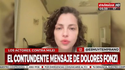 Dolores Fonzi se expresó en contra de Milei y los "haters" no la perdonaron