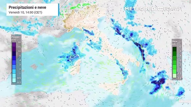 Piogge nel fine settimana