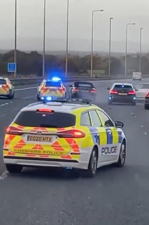 Dramatic footage shows police ramming BMW on M6