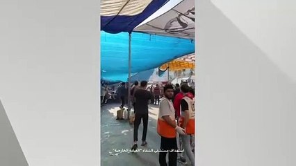 فيديو يوثق "فاجعة" مستشفى الشفاء في غزة.. قتلى ومصابون