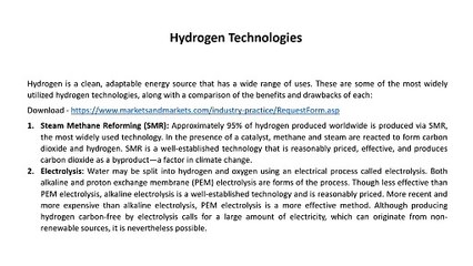 Hydrogen Technologies