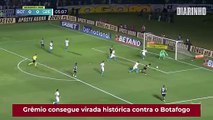 Suárez faz três e Grêmio consegue virada histórica contra o Botafogo