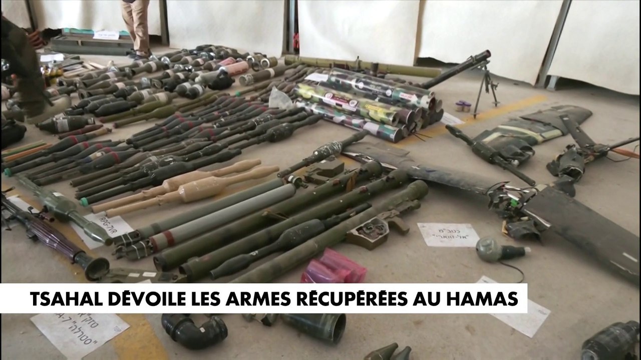 Israël : Tsahal dévoile les armes récupérées au Hamas