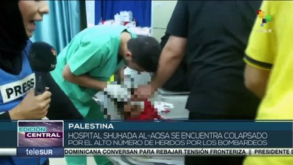 En Gaza el hospital Shuhada Al-Aqsa ha colapsado por la cantidad de heridos por los bombardeos
