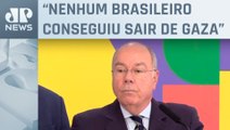 Saída de brasileiros em Gaza está incerta; Mauro Vieira concede coletiva a jornalistas