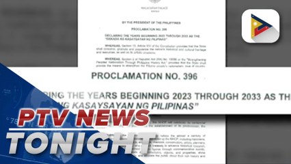PBBM declares 2023-2033 as ‘Dekada ng Kasaysayan ng Pilipinas’