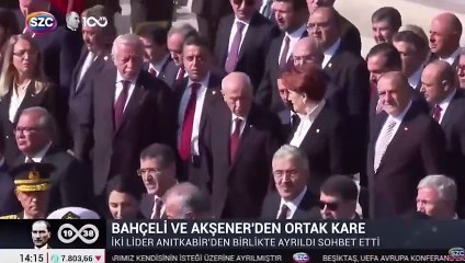 Скачать видео: Dikkat çeken diyalog | Akşener eliyle ağzını kapattı, Bahçeli gülümseyerek karşılık verdi