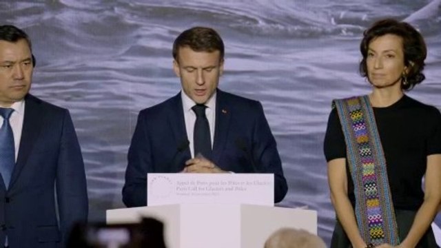 Suivez le discours d'Emmanuel Macron en clôture du sommet One Planet dédié aux pôles et aux glaciers