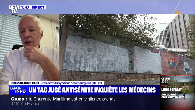 Notre éthique, c'est de soigner tout le monde : le président du syndicat des chirurgiens réagit à un tag jugé antisémite dessiné sur un mur de l'hôpital Bichat