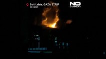 شاهد: قصف إسرائيلي عنيف على شمال غزة خلال ليل الخميس-الجمعة