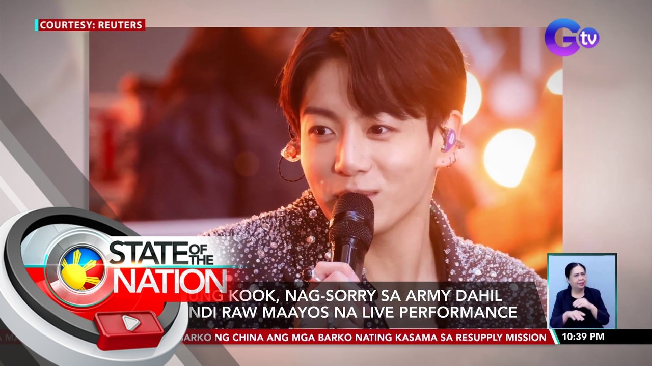 BTS Jung Kook, nag-sorry sa Army dahil sa hindi raw maayos na live performance | SONA