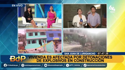 Pudo ocurrir tragedia en SJL: vivienda es afectada por detonaciones de explosivos en obra informal