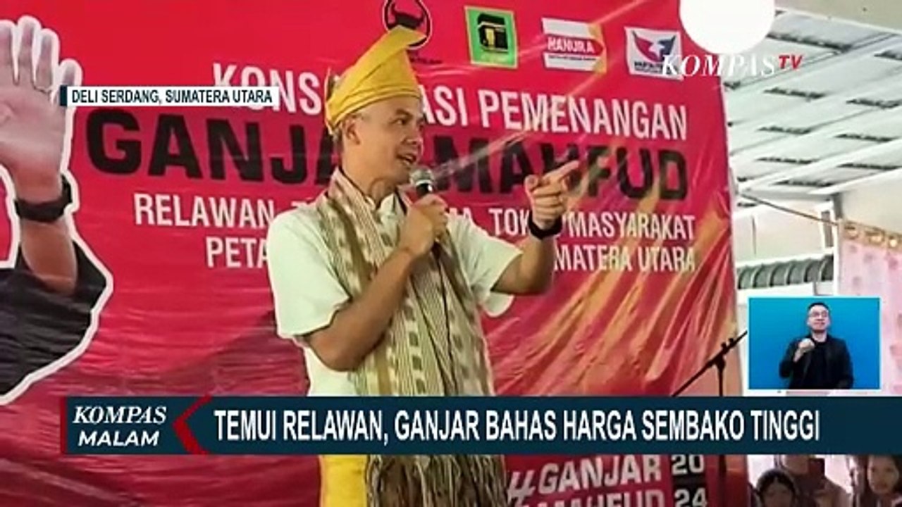 Temui Relawan di Deli Serdang, Ganjar Bahas Harga Sembako Tinggi
