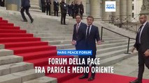 Macron apre il Forum della pace di Parigi: 