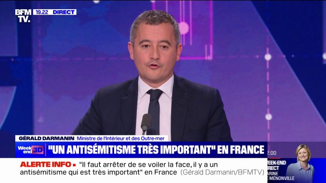 On est en train, malheureusement, de banaliser les actes antisémites , selon Gérald Darmanin