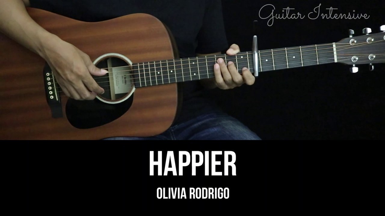 Happier - Olivia Rodrigo | EASY Guitar Tutorial with Chords / Lyrics