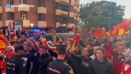 Reciben con insultos a Sánchez en la Subdelegación del Gobierno de Málaga en su reunión con Scholz