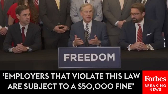BREAKING: Texas Gov. Greg Abbott Signs Bill Banning Businesses From Imposing Vaccine Mandates On Employees