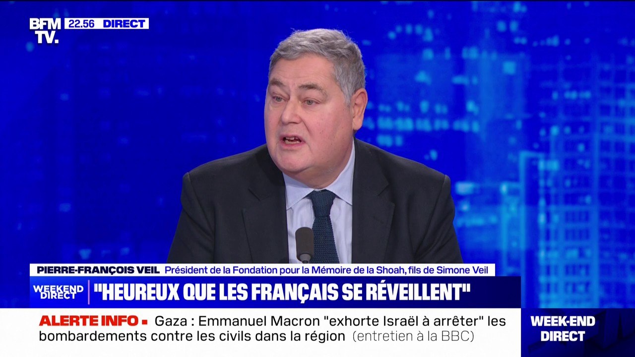 Marche contre l'antisémitisme: "Je serais encore plus heureux si les dirigeants de LFI avaient appelé à participer à cette manifestation", affirme Pierre-François Veil (président de la fondation pour la mémoire de la Shoah)