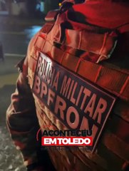 BPFRON intercepta contrabando de pneus na BR-163 em Guaíra - PR