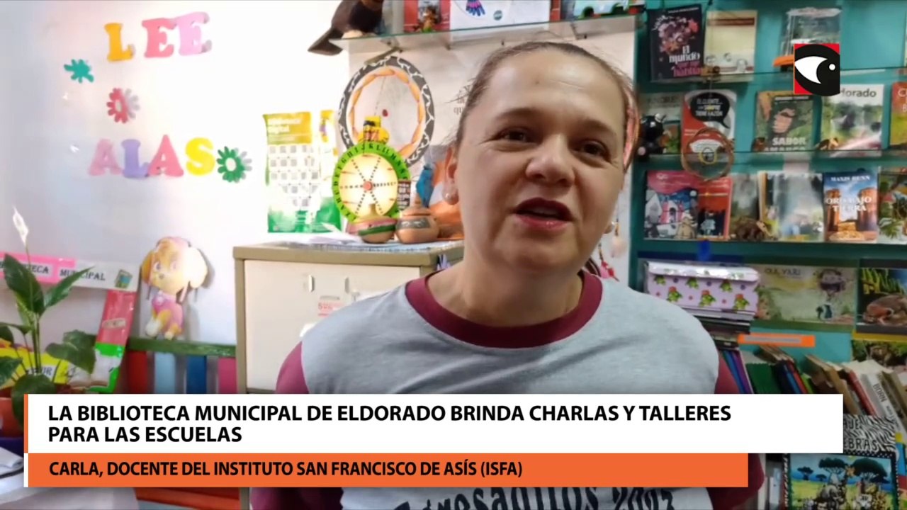 La biblioteca municipal de Eldorado brinda charlas y talleres para las escuelas