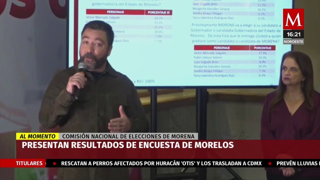 Anuncian resultados de encuesta de Morena para la candidatura a la gubernatura de Morelos