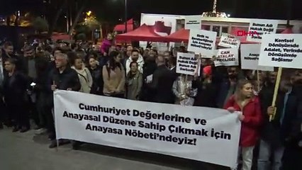 Avcılar Meydanı'nda 1 haftalık 'Anayasa nöbeti'