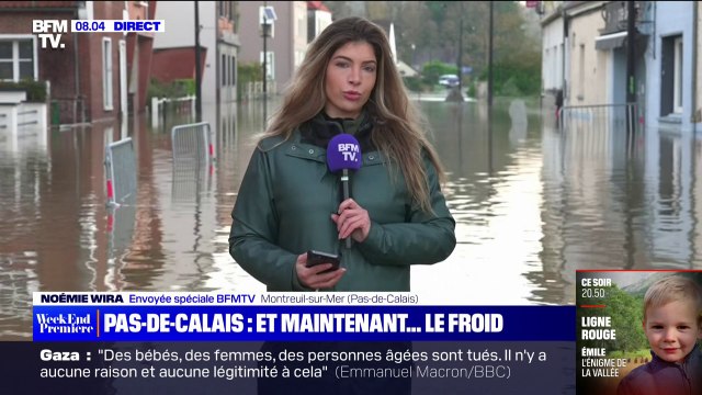 Inondations dans le Pas-de-Calais: le niveau de l'eau atteint encore les 1m40 à Montreuil-sur-mer
