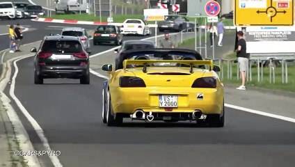 Honda_s leaving Mimms Nürburgring 2023- S2000_ NSX_ CRX_ Civics_ RWD Del Sol_ S660_ Integra Type R(720P_60FPS)